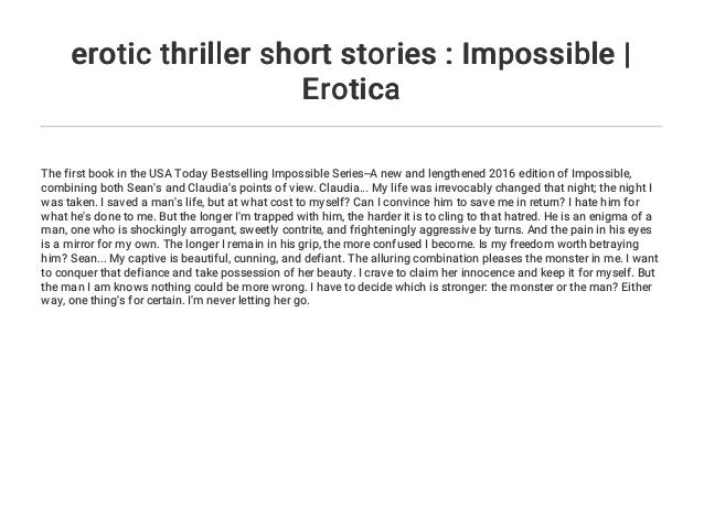 erotic thriller stories Erotic thriller stories
